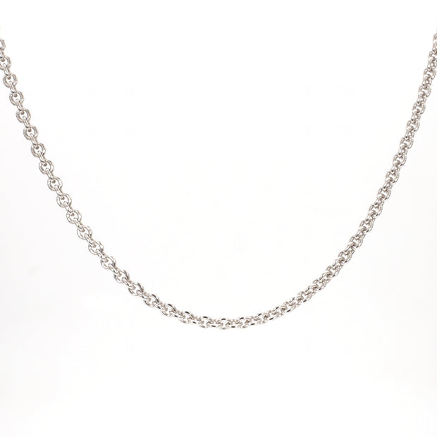White Gold Cable Necklace