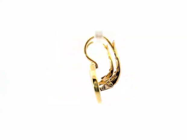 18K Yellow Gold Diamond Button Earrings