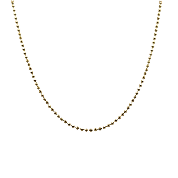 Bead Chain Necklace in 14K Yellow Gold