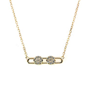 Sliding Diamond Pendant Necklace