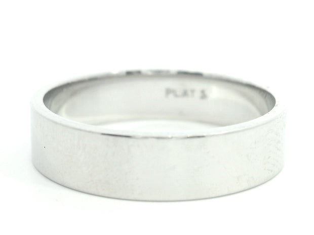 Comfort-Fit Polished Plain Metal Band