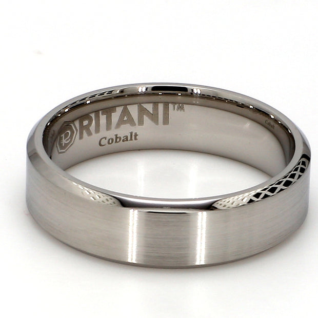 Cobalt White Metal Gent's Band by Ritani