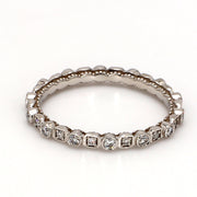 TACORI Sculpted Crescent Alternating Bezel-Set Eternity Band