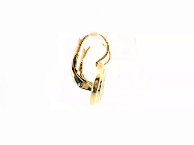 18K Yellow Gold Diamond Button Earrings