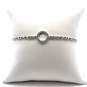 Circle Stretch 18K White Gold Bracelet