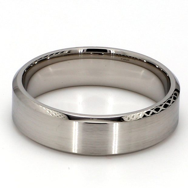 Cobalt White Metal Gent's Band by Ritani