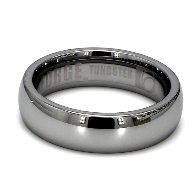 Comfort-Fit Polished Plain Metal Band