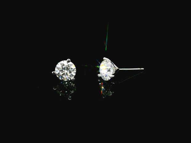 Platinum Lab-Grown Diamond Martini Studs 1.40CTW