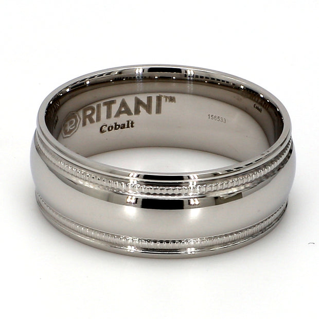 Cobalt White Metal Gent's Band by Ritani
