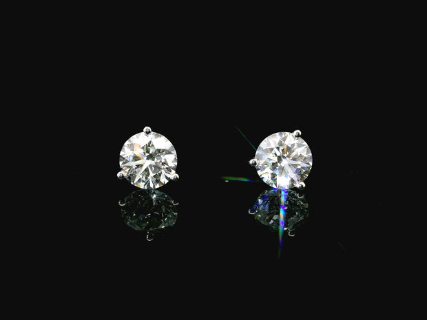 Platinum Lab-Grown Diamond Martini Studs 4.00CTW