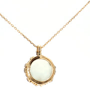 Rose Gold Starburst Diamond & Chalcedony Necklace