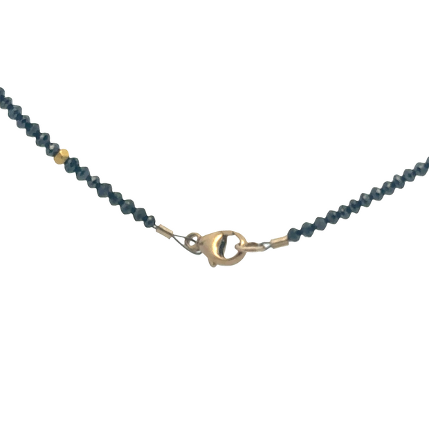Noir Black Diamond and Gold Necklace