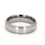 Beveled Polished Plain Metal Band