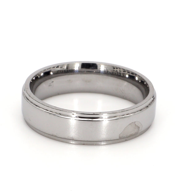 Beveled Polished Plain Metal Band