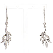 Floral Drop Diamond Earrings