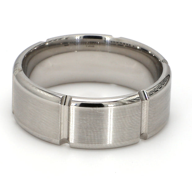 Cobalt White Metal Gent's Band by Ritani