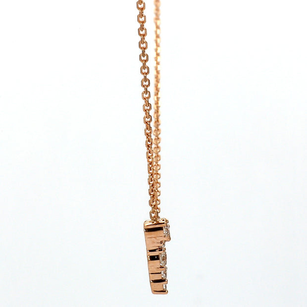 Signet-V Diamond Necklace