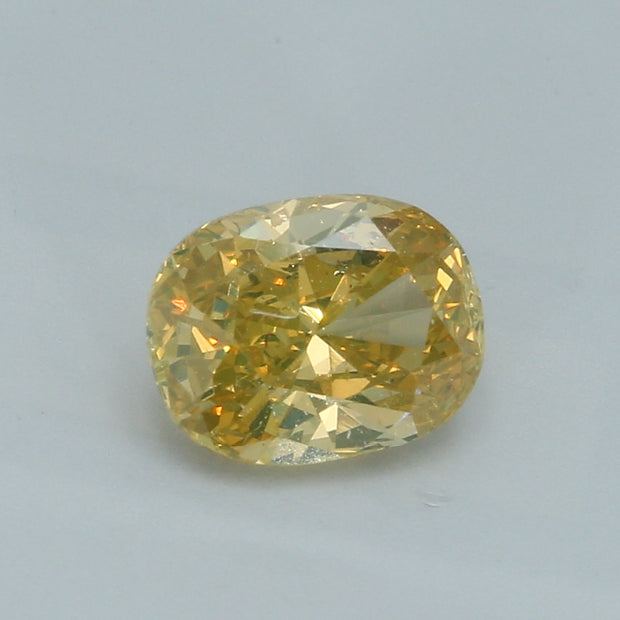 Loose Natural 1.00ct cushion Orange Diamond
