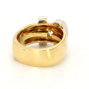 Semi-Bezel Metal Fashion Ring