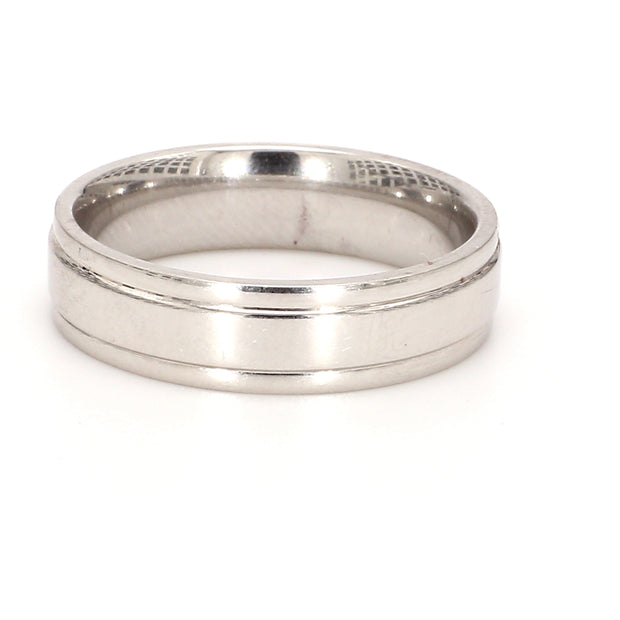 Grooved Polished Plain Metal Band