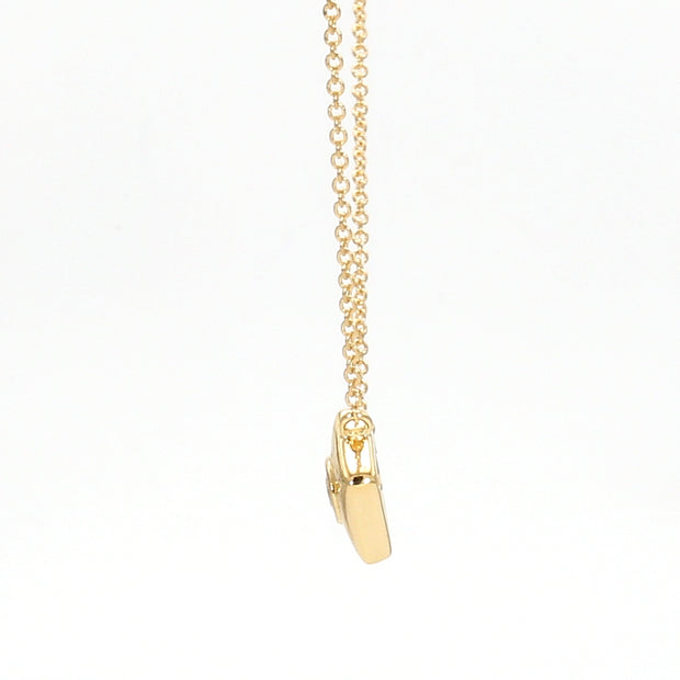 Offset Square Diamond Necklace