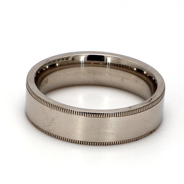 Comfort-Fit Matte Plain Metal Band