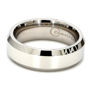 Comfort-Fit Polished Plain Metal Band