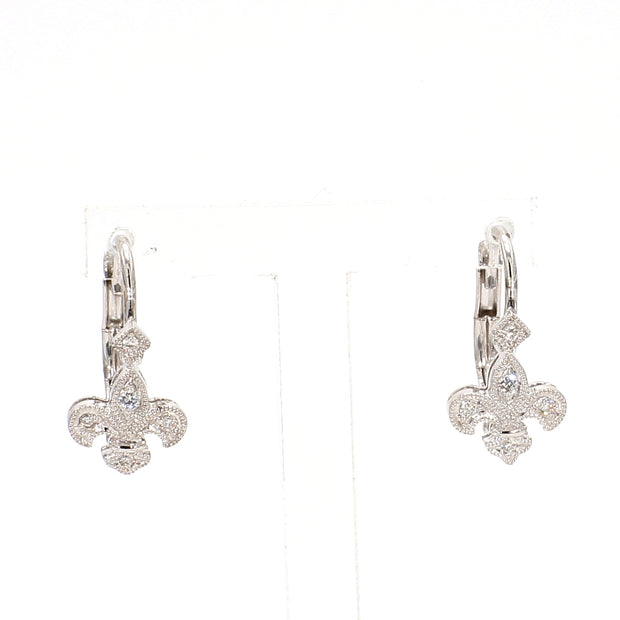 Fleur-de-Lis Diamond Earrings