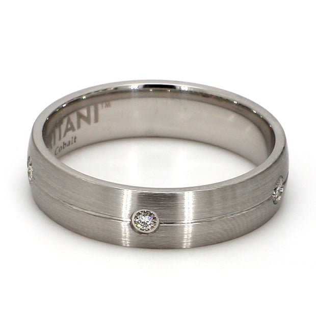Cobalt White Diamond Gent's Band by Ritani