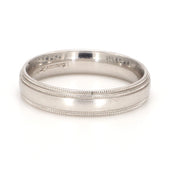 Milgrain Mixed Plain Metal Band