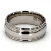 Cobalt White Metal Gent's Band by Ritani