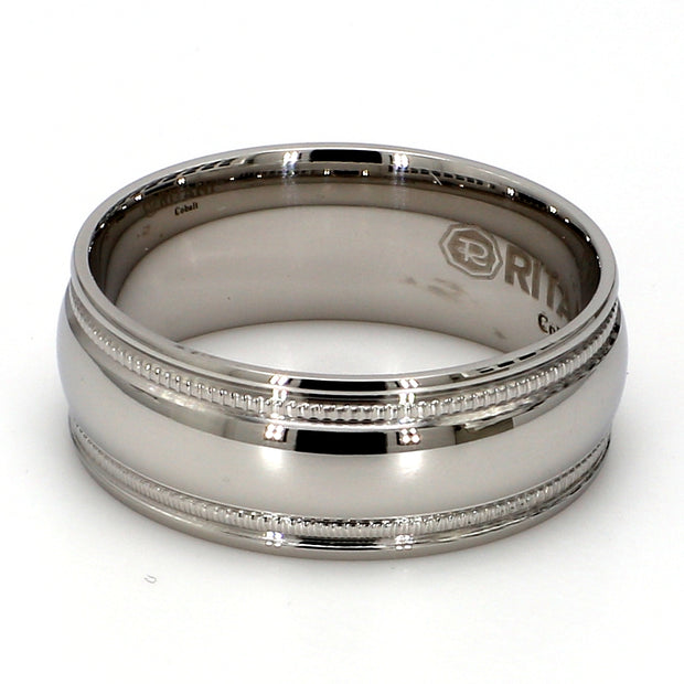Cobalt White Metal Gent's Band by Ritani