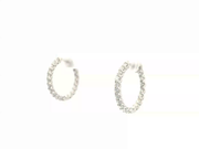 Locking Diamond Hoop Earrings