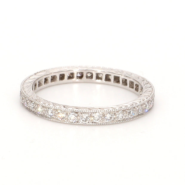 4-Prong Carved Eternity Band