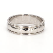 Milgrain Hammered Plain Metal Band