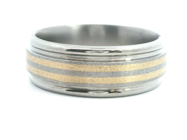 Striped Plain Metal Band