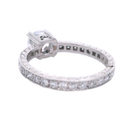 Vintage-Inspired Hand Engraved Solitaire with Eternity Band