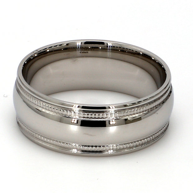 Cobalt White Metal Gent's Band by Ritani