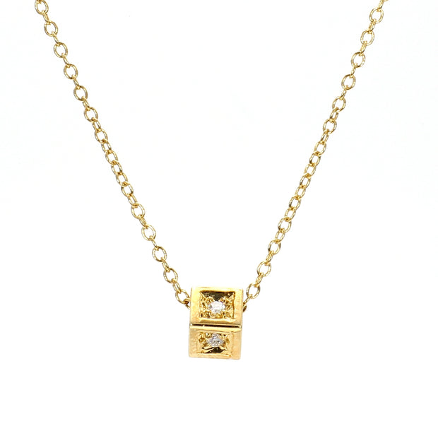 Cube Diamond Necklace