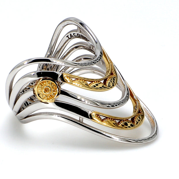 Wide-Swoop Metal Fashion Ring