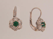 Emerald Halo Metal Earrings