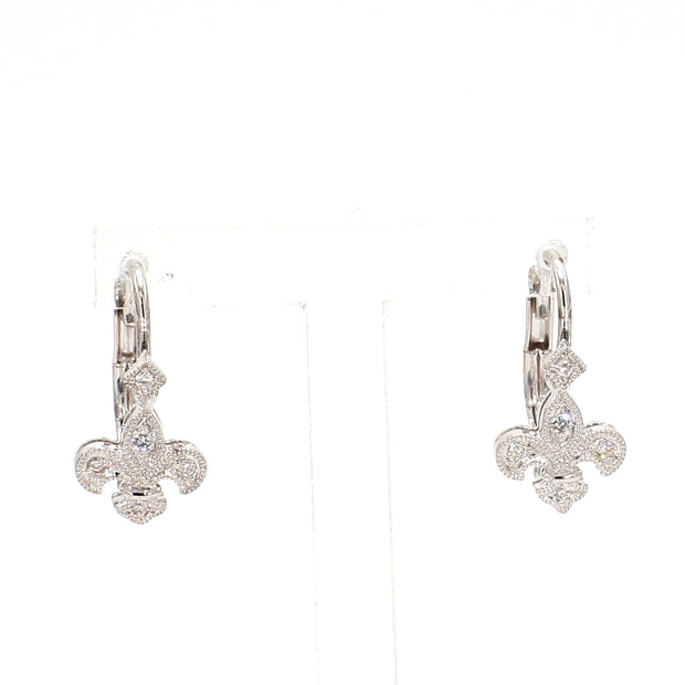Fleur-de-Lis Diamond Earrings