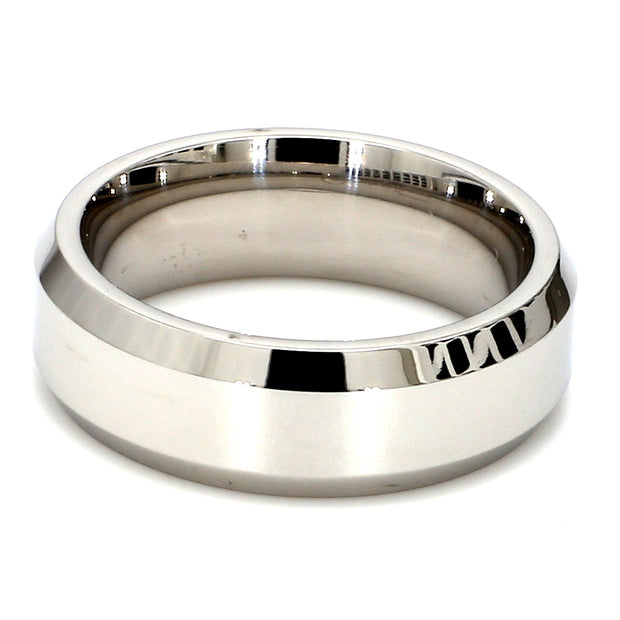 Comfort-Fit Polished Plain Metal Band