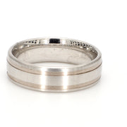Grooved Matte Platinum Band