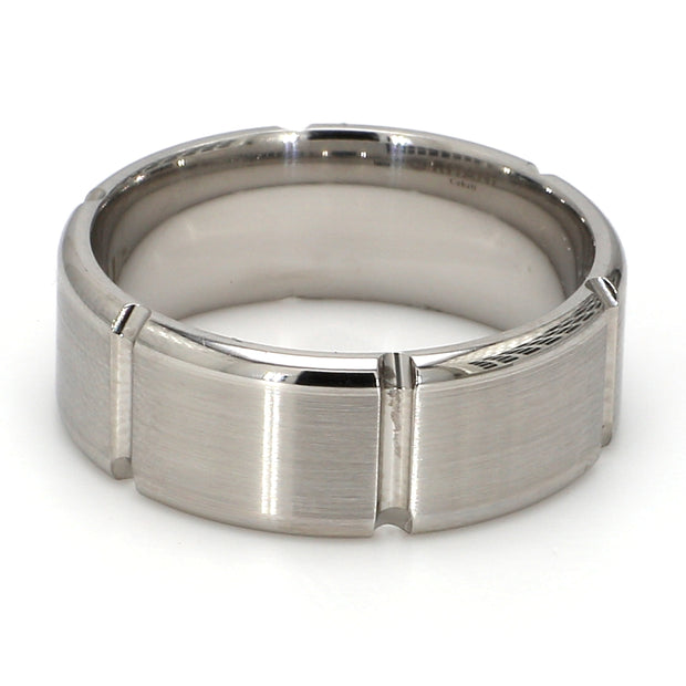 Cobalt White Metal Gent's Band by Ritani