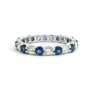Alternating Sapphire Eternity Band