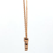 Signet-V Diamond Necklace