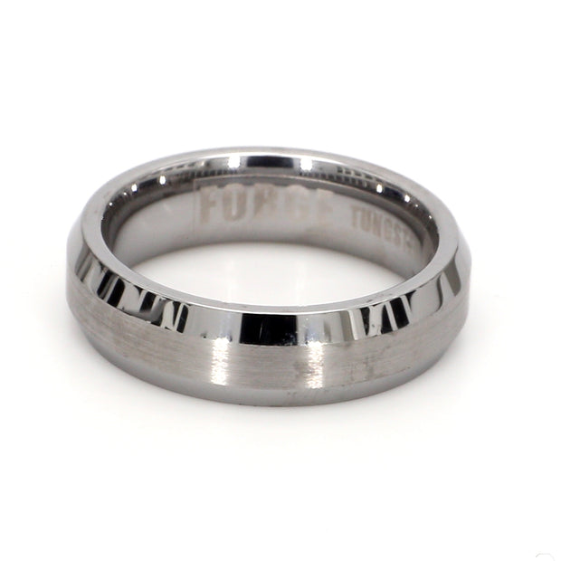 Beveled Mixed Plain Metal Band