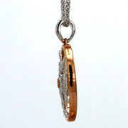 Floral Circle Diamond Necklace