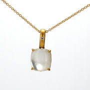 White Drop Gemstone Necklace